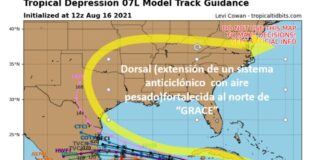 Ciclón “Grace” entrará al Golfo de México e impactará entre Veracruz y Tamaulipas con vientos de 110 km/h Probable ruta y zona de impacto del ciclón Grace