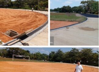 Supervisa alcalde de Minatitlán construcción de la tercera etapa de la pista de Atletismo en la ESBOM