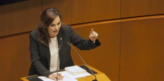 “¡Lo vamos a traer bajo nuestro ojo!”, advierte Lilly Téllez a Gabriel García tras su salida del Senado