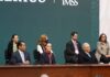 Acude Sergio Gutiérrez Luna con el presidente López Obrador a la Asamblea del IMSS