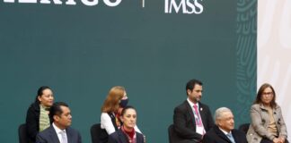 Acude Sergio Gutiérrez Luna con el presidente López Obrador a la Asamblea del IMSS