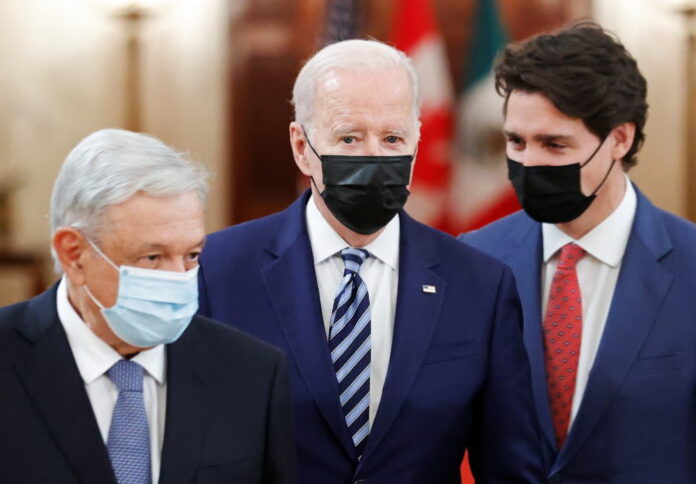 U.S. President Biden hosts leaders of Canada and Mexico at White House in Washington