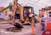 Atiende Obras Públicas de Minatitlán el socavón que se registró en la calle Lerdo