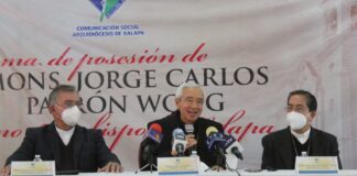 Se presenta ante medios de comunicación Jorge Carlos Patrón Wong, nuevo arzobispo de Xalapa