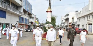 Conmemoran autoridades de Coatzacoalcos el 216 Aniversario del Natalicio de Benito Juárez