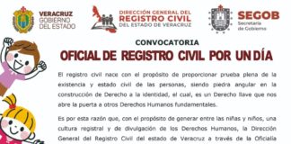 Autoridades de Coatzacoalcos te invitan a participar en el “Oficial del Registro Civil por un día”