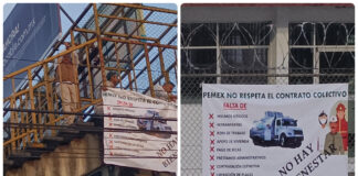 Se movilizan trabajadores petroleros, exigen mejores prestaciones