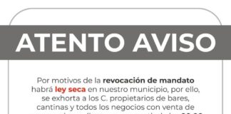 Anuncian Ley Seca en Cosoleacaque