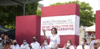 Inaugura Alcaldesa de San Andrés Tuxtla, la Muestra Anual de Actividades Paraescolares de TEBAEV.