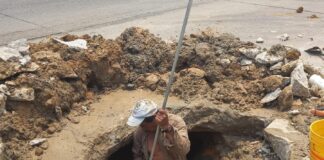 Reparan fuga en el boulevard Institutos Tecnológicos en Minatitlán