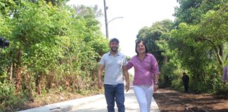 Continúan los trabajos de pavimentación en San Andrés Tuxtla