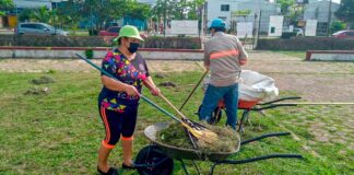 Realizan en Coatzacoalcos jornada de limpieza en la unidad deportiva Duport Ostión