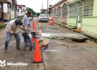 Inician en Minatitlán trabajos de reparación de socavones en la Obrera