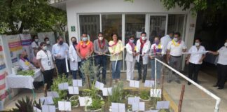 Inauguran alcaldesa de San Andrés Tuxtla y autoridades de salud, Jardín Educativo de Plantas Medicinales en Calería