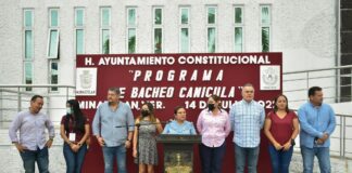 Alcaldesa de Minatitlán da banderazo al programa de “Bacheo Canícula”