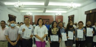 Entrega Alcaldesa de San Andrés Tuxtla, nombramientos a la nueva Directiva del Colegio de Abogados de los Tuxtlas, A.C.