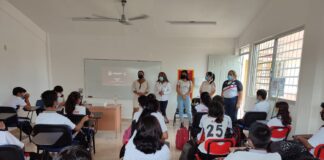 Autoridades de Coatzacoalcos orientan a alumnos del Telebachillerato sobre acoso escolar