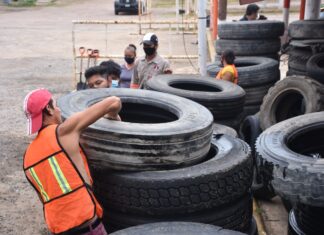 Más de 8 mil llantas han dejado de contaminar Coatzacoalcos