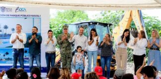 Alcalde de Boca de Río hace realidad la construcción del Parque Naval I en la colonia Ampliación Miguel Alemán