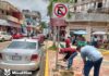 Instala Tránsito y Vialidad señalamientos en el Centro de Minatitlán