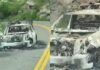 Matan a dos trabajadores de CFE en carretera de Sonora; hallan camioneta incinerada