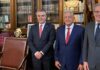 AMLO recibe a los presidentes del CCE y del Consejo Mexicano de Negocios en Palacio Nacional