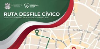 Todo listo en San Andrés Tuxtla, para el desfile del 212 aniversario de la Independencia de México