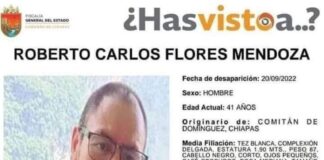 Denuncian en Chiapas la desaparición del periodista Roberto Flores