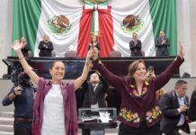En el Congreso, ante Sheinbaum y 13 gobernadores rinde protesta Nahle En el Congreso de Veracruz toma protesta Rocío Nahle como gobernadora.