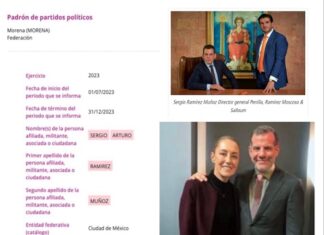 Narcocracia, vida pública y secreta en México Claudia Sheinbaum, presidenta de México y Sergio Ramírez Muñoz, abogado de El Mayo Zambada y militante de Morena. (Imagen tomada de las redes sociales)