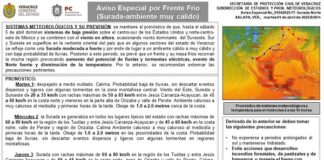 Abril y mayo, más caluroso de lo normal; surada bochornosa continuará hasta el sábado, pronostican Continuará la surada hasta el sáábado, pronostican.