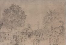 Hoy 199 años de la fundación de Minatitlán Calle principal, Minatitlán. 1858. Apuntes de México. Johann Salomon Hegi. Tomado de la fan page Minatitlán Antiguo.