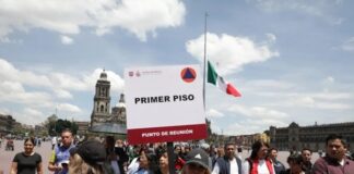 Habitantes de CDMX participan en el megasimulacro de sismo; activan Sistema de Alertamiento en celulares Megasimulacro con hipótesis de sismo, huracán e incendio