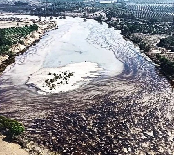 CAEV-PEMEX El titular de CAEV aseguró que estaban listos para iniciar con el bombeo de agua a la ciudad, pero suspendieron esto ante la presencia de hidrocarburo en las aguas del río