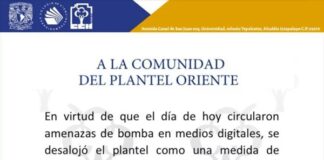 Desalojan CCH Oriente de la UNAM por amenaza de bomba Algunos planteles de la casa de estudios permanecen en paro y otros en clases en línea ante mensajes violentos