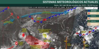 Dos ciclones y un Frente Frío en México Temporal de lluvias muy fuertes a intensas en el oriente, centro, sur y sureste del territorio mexicano