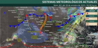 FF-11 y aire polar dejarán lluvias y heladas en México El SMN prevé vientos de hasta 100 km/h y oleaje de 3 metros por el frente frío 11 en Tamaulipas, heladas en el norte y temperaturas de hasta 40 °C en el sur del país