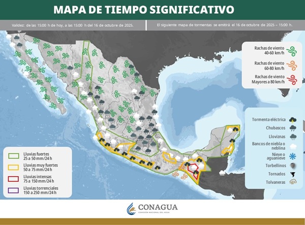 FF-7 La combinación de fenómenos climáticos ocasionará notable descenso de temperaturas