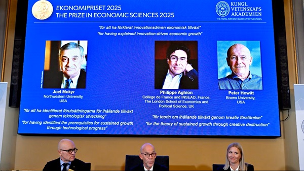 Nobel-Economía Joel Mokyr, Philippe Aghion y Peter Howitt ganaron el Nobel de Economía 2025 en ‘destrucción creativa’ y crecimiento económico