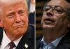 Pleito Trump/Petro beneficia al crimen organizado Trump comentó ayer que Colombia debería "cerrar" los narcocultivos de "inmediato". Si no lo hace, "Estados Unidos se los cerrará, y no lo hará de buena forma"
