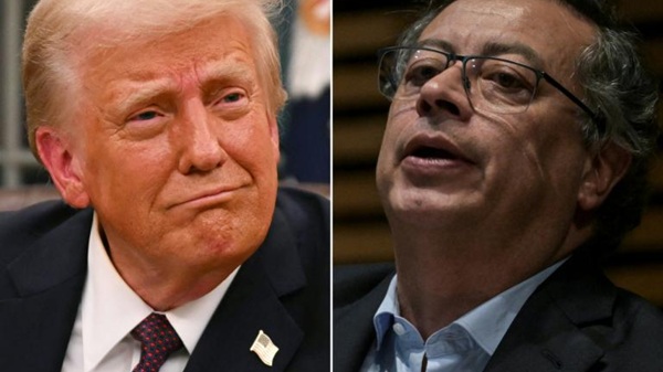 Petro-Trump Trump comentó ayer que Colombia debería "cerrar" los narcocultivos de "inmediato". Si no lo hace, "Estados Unidos se los cerrará, y no lo hará de buena forma"