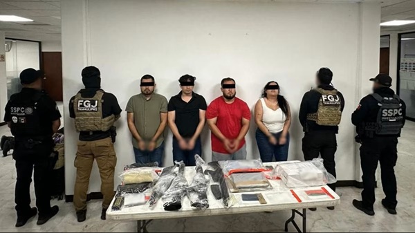 Tamaulipas Una vez arrestados, junto con lo incautado, fueron puestos a disposición del agente del Ministerio Público correspondiente