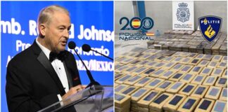 Embajador de EU felicita a España por ‘golpe’ al CJNG: ‘Serán objetivo donde quiera que se encuentren’ El embajador Johnson destacó la cooperación internacional tras el aseguramiento de casi dos toneladas de droga y la captura de operadores del CJNG en España