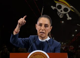 Sheinbaum critica convocatoria en redes para marcha del 15 de noviembre: ‘Son cuentas impulsadas con IA’ Jóvenes de Nepal, Indonesia, Francia y Filipinas, han usado la bandera para realizar movilizaciones de protesta