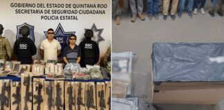 Crimen organizado no se toma el ‘puente’ El Gabinete de Seguridad señaló que operativos en 17 estados de México dieron como resultado la incautación de drones, armas largas y metanfetaminas
