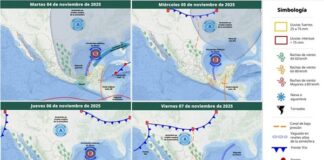 FF-12 registrará viento del norte, lluvias y descenso de la temperatura en Veracruz El pronóstico de 96 horas del SMN señala que los efectos del FF-12 podrían intensificarse el miércoles y prolongarse a lo largo de la semana