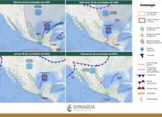 FF-12 registrará viento del norte, lluvias y descenso de la temperatura en Veracruz El pronóstico de 96 horas del SMN señala que los efectos del FF-12 podrían intensificarse el miércoles y prolongarse a lo largo de la semana