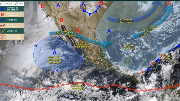 FF-12 Para el domingo 2 de noviembre, el frente frío número 12 avanzará sobre el litoral del Golfo de México, manteniendo lluvias fuertes en Puebla, Veracruz, Oaxaca, Chiapas y Tabasco