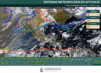 Llega el frente frío 15: Conagua pronostica lluvias fuertes El pronóstico indica que las lluvias más intensas se concentrarán en Baja California, Oaxaca y Chiapas