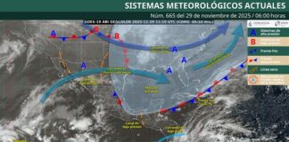 Frente frío 17 con viento del norte y lluvias en el sureste El FF-17 traerá de vuelta el ambiente frío y rachas de viento en el norte. En el sureste, las lluvias seguirán dominando el escenario